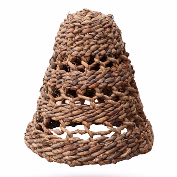 Lampenschirm aus Natürlichem Bananenblatt - H:36xT:34cm - Groß
