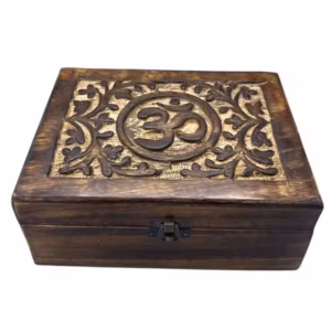 Wooden Keepsake Box - Om - Large