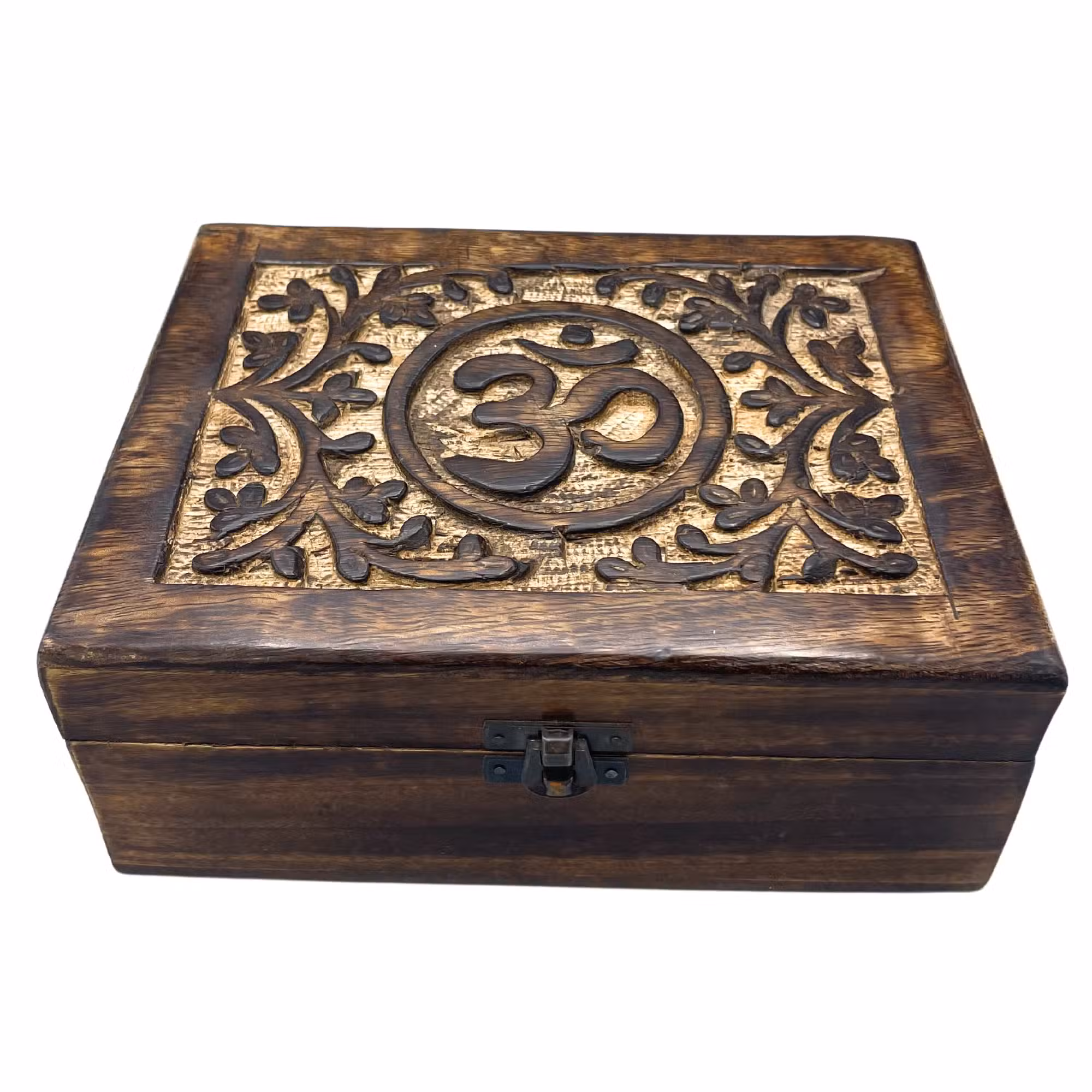 Wooden Keepsake Box - Om - Large
