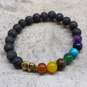 Armbånd av Lavastein - Elefantchakra