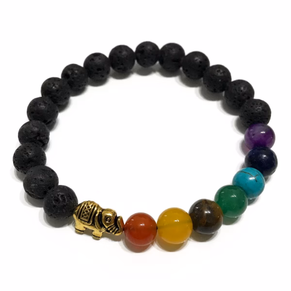 Armbånd av Lavastein - Elefantchakra