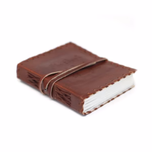 Läderanteckningsbok med Snöre - Tankarnas Bok - 15x10cm