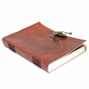 Notesbog med Drage i Læder - 20x15cm