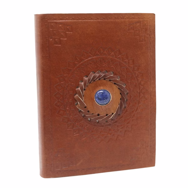 Leather Lapis Notebook 17x12cm