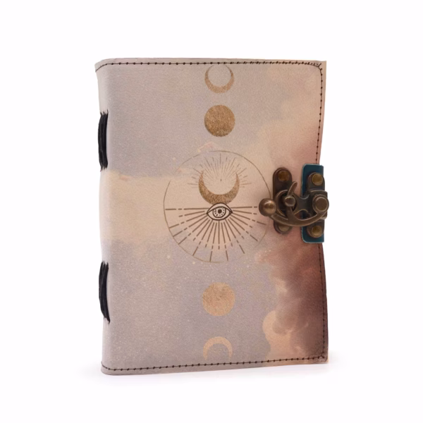 Carnet de Notes « Phases de la Lune » en Cuir 18x13cm