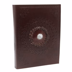Månestein - Notatbok I Lær 17x12cm