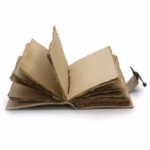 Carnet en Cuir "Never Hide Your Wings" Bords Déchiquetés