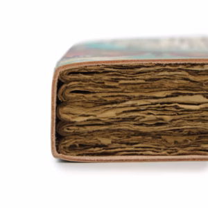 Carnet en Cuir "Never Hide Your Wings" Bords Déchiquetés