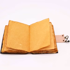 Notesbog i Læder Seven Chakra Colours Deckle - Edge (7x5")