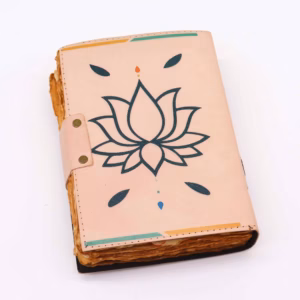 Notesbog i Læder Seven Chakra Colours Deckle - Edge (7x5")