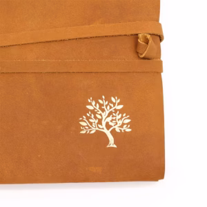 Carnet de Croquis en Cuir Arbre d'Or - 144 Pages - 18x23cm