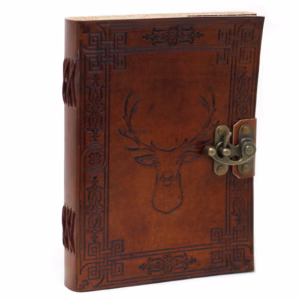 Notitieboek - Leer - Hert - 20x15cm