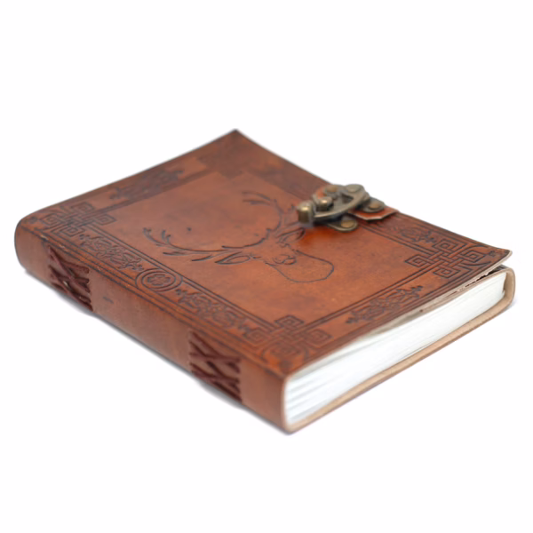 Notitieboek - Leer - Hert - 20x15cm