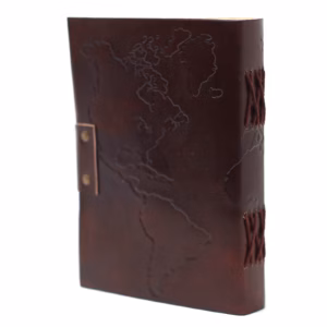 Cuaderno de Cuero Mapa del Mundo