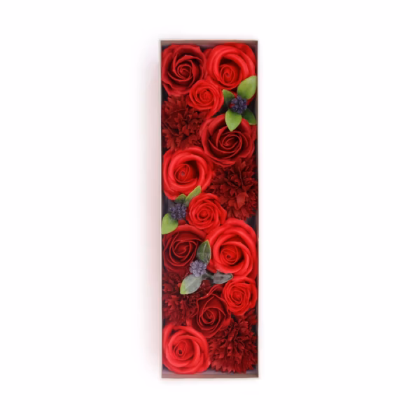 Caja Larga - Rosas Rojas Clásicas
