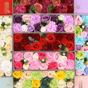 Caja Larga - Rosa Lavanda y Clavel