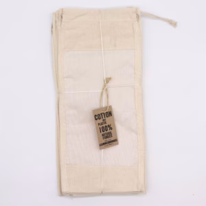 Pochette Coton avec Fenêtre Long - 35x15cm