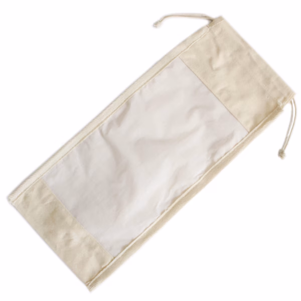 Pochette Coton avec Fenêtre Long - 35x15cm
