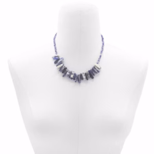 Collar de Gemas de Piedra Larga - Sodalita