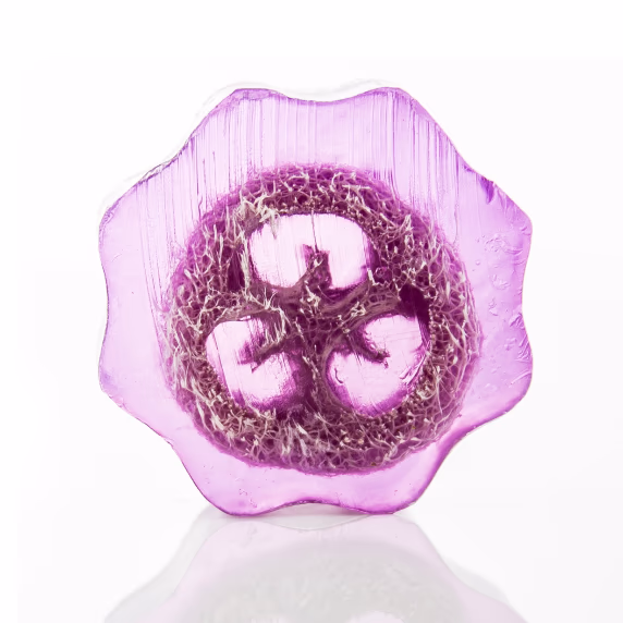 Loofah Såpestykke 100g - Lavendel 1 Loofah Såpestykke 100G - Lavendel