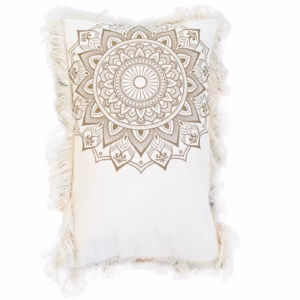Lotus Mandala Cushion - bronze - 30x50cm