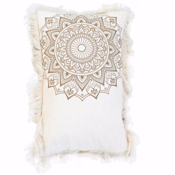 Lotus Mandala Cushion - 30x50cm - Bronze
