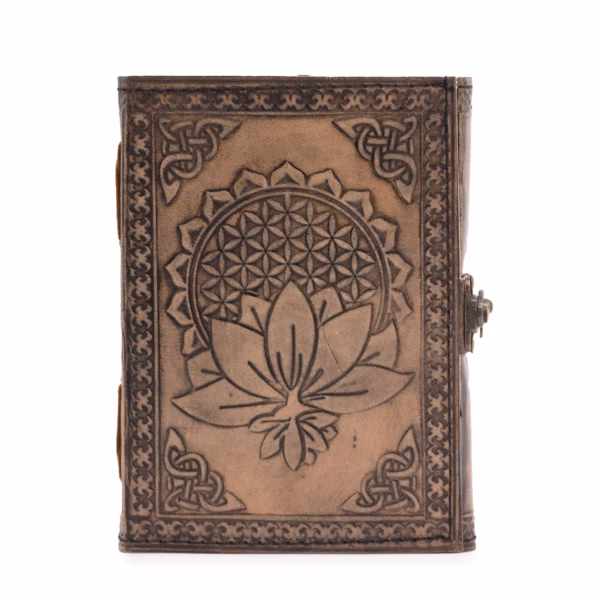 Carnet Ésotérique - Lotus Mandala - Gris Antique - 200p - 17x12x3cm