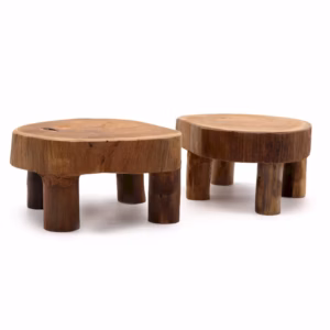 Expositor Bajo de Madera de Teca - 24x10cm