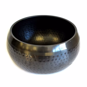 Klangschale - Geschlagen Schwarz - Groß - 18cm