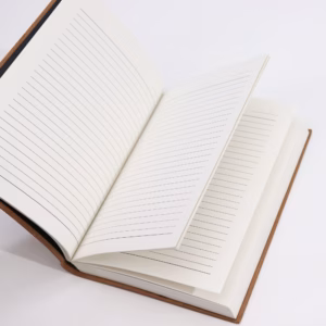 Dark Tan Daily Note Book - 100 Lined Pages - Large