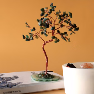 Árbol de Piedras - Aventurina Verde y Ágata Verde - Grande - 100 Piedras