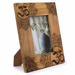 Mangohouten Fotolijst - Voor - Mandala - Zwart - Groot
