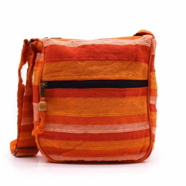 Nepal Sling Taske (Justerbar Rem) - Sunrise Orange - Stor