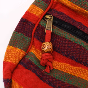Nepal - Schultertasche - Verstellbarer Riemen - Sunset Reds - Groß