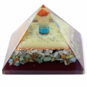 Orgonit Pyramide 80mm - Blume des Lebens Symbols - Groß