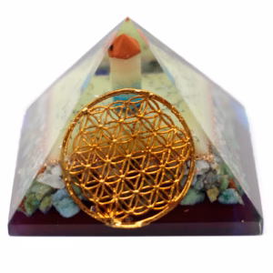 Orgonit Pyramide 80mm - Blume des Lebens Symbols - Groß