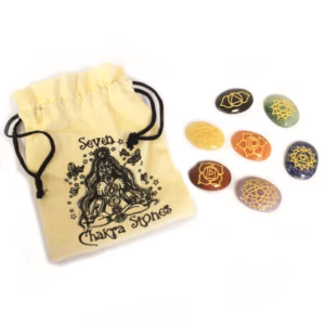 Chakra - Steine im Set - Oval - Groß
