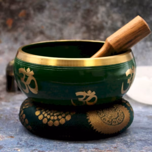 Tree of Life Singing Bowl Set - Green - Large
