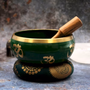 Tree of Life Singing Bowl Set - Green - Large
