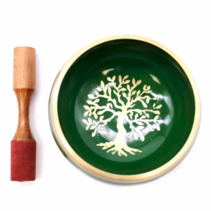 Tree of Life Singing Bowl Set - Green - Large