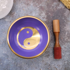 Yin & Yang Sangskålsæt - Hvid/Lilla - Stor