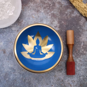 Yoga Moves Singing Bowl Set - White/Blue - Large