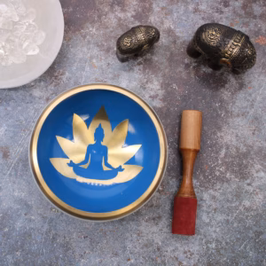 Yoga Moves Singing Bowl Set - White/Blue - Large