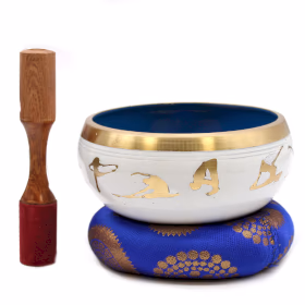 Yoga Moves Klangschalen - Set - Weiß/Blau 14cm - Groß