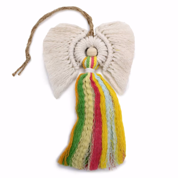 Makramee - Engel - Regenbogen