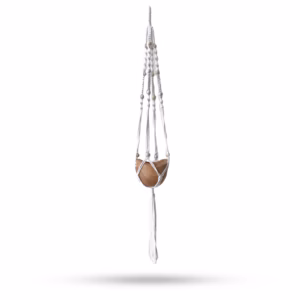 Macramé Potteholder - Perler - Naturlig - 1m
