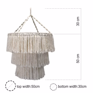 Lámpara de Macramé Suave - Natural