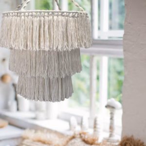 Lámpara de Macramé Suave - Natural