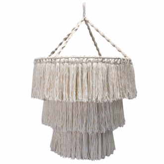 Lámpara de Macramé Suave - Natural
