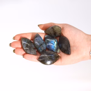 Madagaskar Labradoritstenar - Löv (ca 13-20g - 40-50mm)